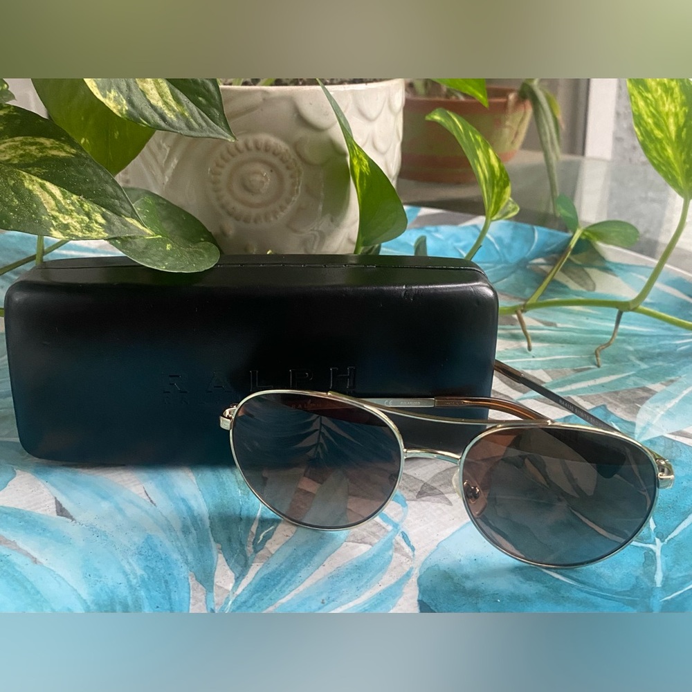 Ralph by RalphLauren Aviator Sunglasses RA4135 9116/T5 Brown Gradient-Polarized